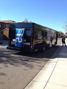 super bowl party bus wflag mirage limousines