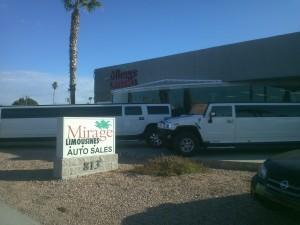 hummer limo showroom front two limos 300x225 mirage limousines