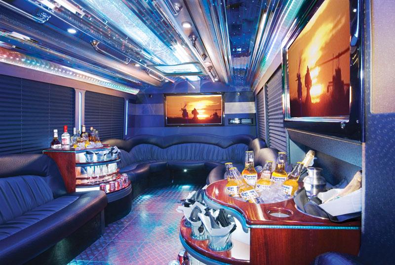 45 PASSENGER PARTY BUS / LIMO BUS INTERIOR