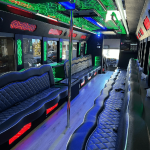 BRAND NEW 40 PASSENGER PARTY BUS / LIMO BUS INTERIOR