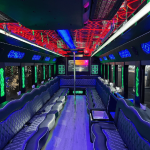 BRAND NEW 40 PASSENGER PARTY BUS / LIMO BUS INTERIOR